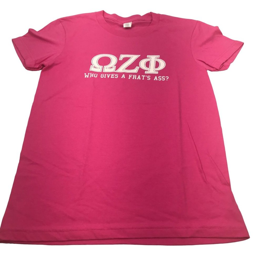 Classic Girl Women's Small Who Gives A Frats A@# Short Sleeve Tee Shirt NWOT